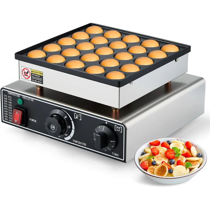 Commercial Kitchen And Bar - เครื่องทำแพนเค้กขนาดเล็กเชิงพาณิชย์ 25 ชิ้น เครื่องทำมัฟฟินดัตช์ 950 วัตต์