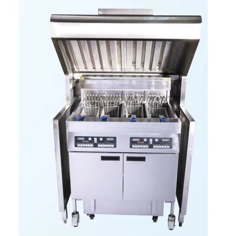 Commercial Kitchen Hoods - ฮูดแบบตั้งพื้นสำหรับเชิงพาณิชย์ ผลิตตามสั่งจากสแตนเลส สำหรับอุปกรณ์ครัวร้านอาหารฟาสต์ฟู้ด