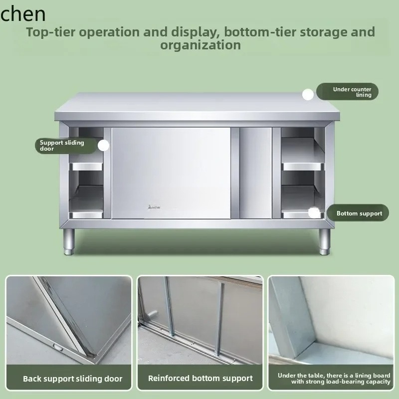 โต๊ะครัวสแตนเลสพร้อมบานเลื่อน  - Commercial Kitchen Worktops บทวิจารณ์และราคา