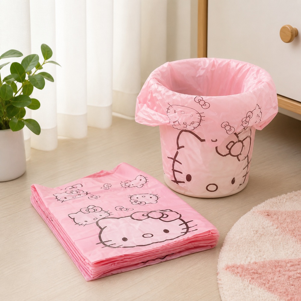 ถุงขยะพลาสติกลายการ์ตูนแมวสีชม - Commercial Kitchen Bin บทวิจารณ์และราคา
